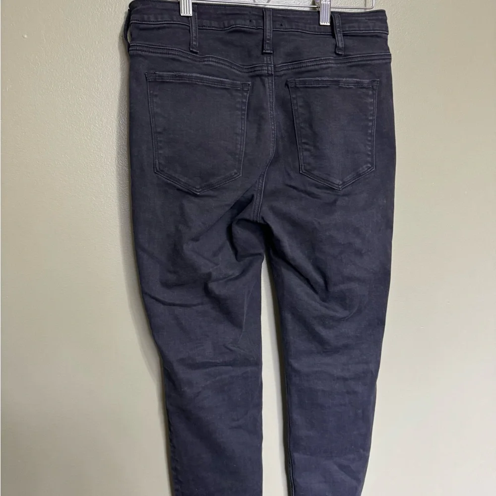 Silver Black Denim Jeans, Size 30‎